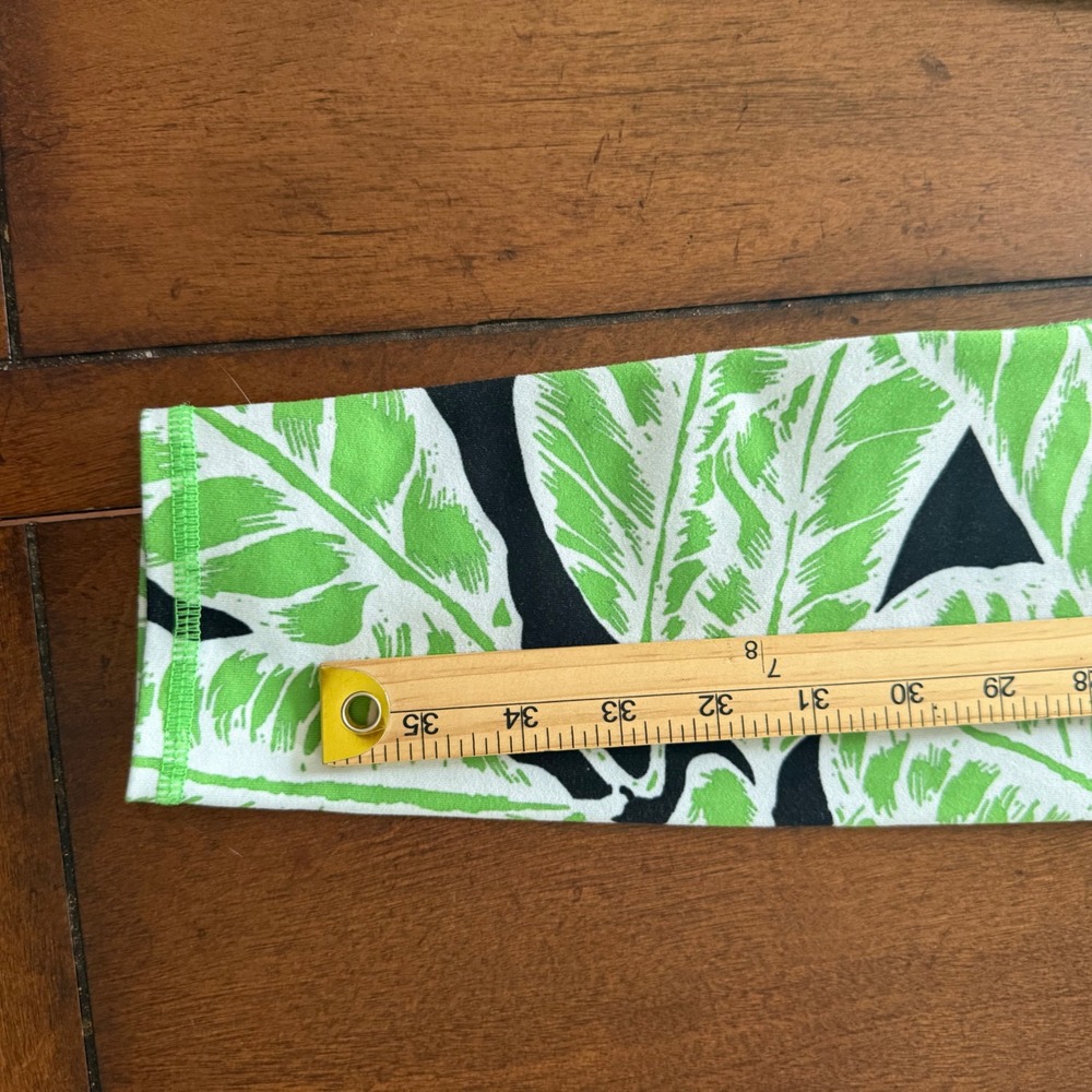 Alo Yoga High Waist Airbrush Leggings Green White Tropical Palm Leaf Print Sz S - Picture 6 of 7